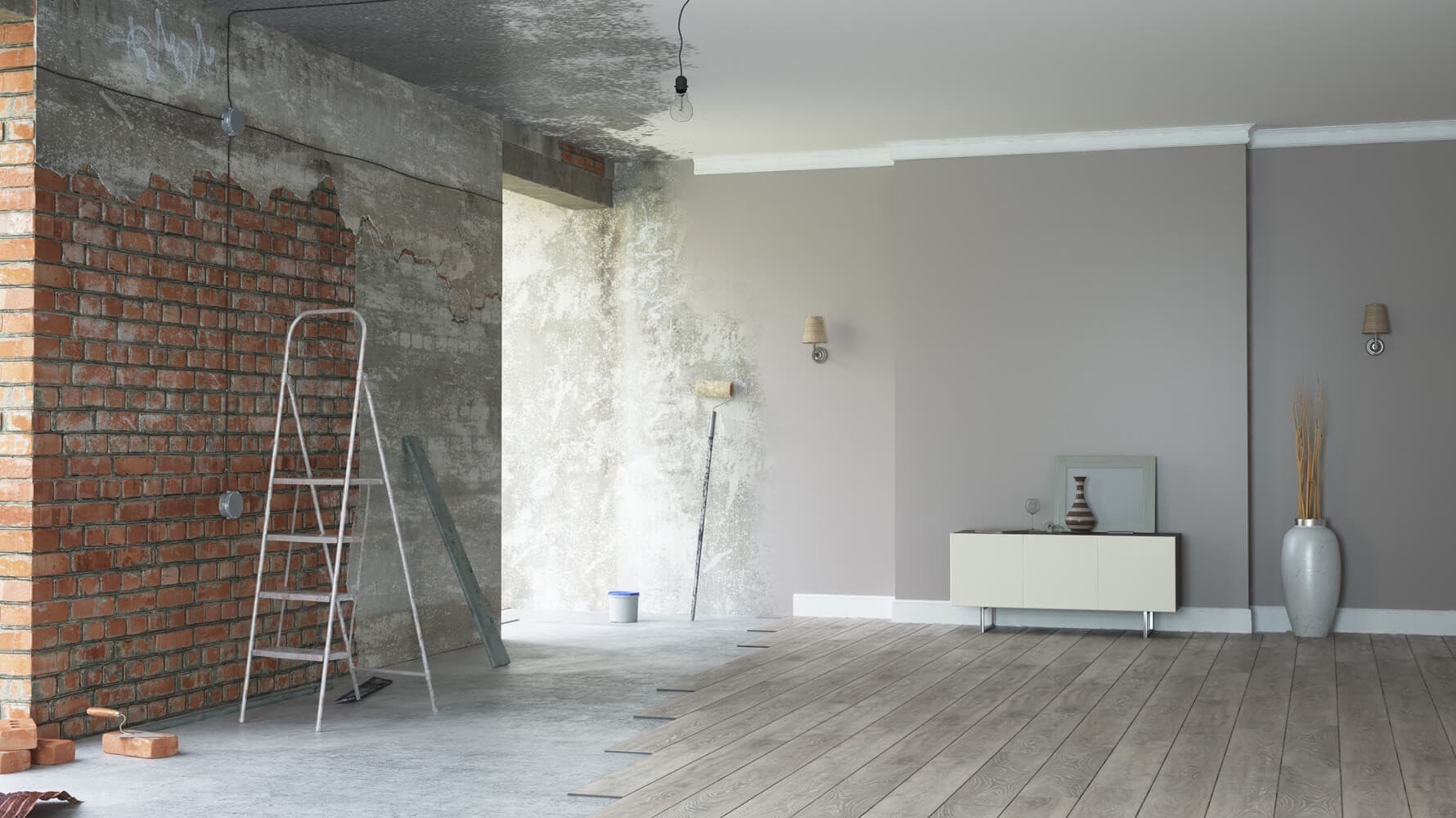 photo d'un appartement en travaux
